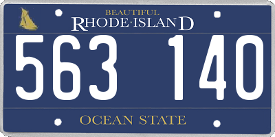 RI license plate 563140