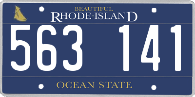 RI license plate 563141
