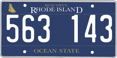 RI license plate 563143