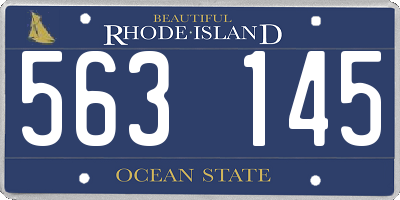 RI license plate 563145