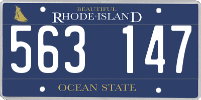 RI license plate 563147
