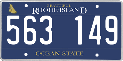 RI license plate 563149