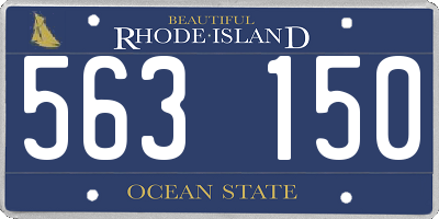 RI license plate 563150