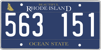 RI license plate 563151