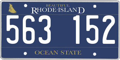 RI license plate 563152