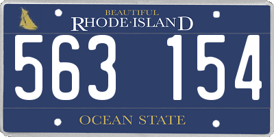 RI license plate 563154