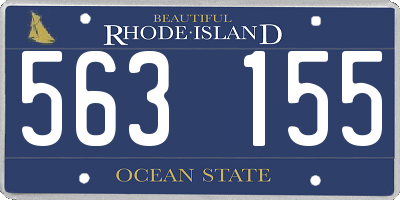 RI license plate 563155