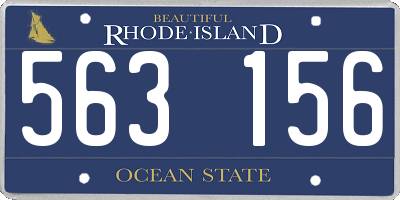RI license plate 563156