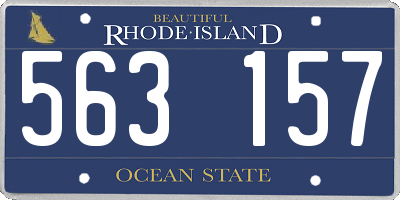 RI license plate 563157