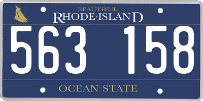 RI license plate 563158