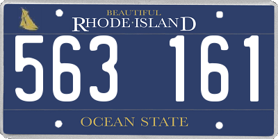 RI license plate 563161