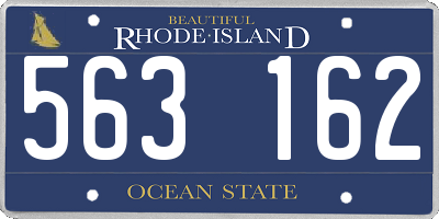 RI license plate 563162