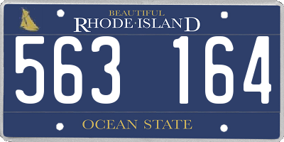 RI license plate 563164