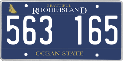 RI license plate 563165