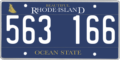 RI license plate 563166