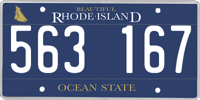 RI license plate 563167