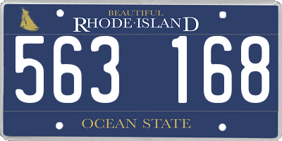 RI license plate 563168