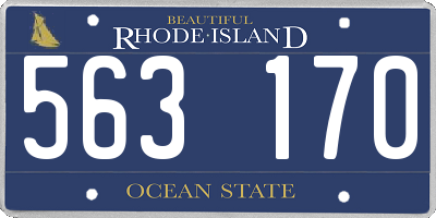 RI license plate 563170