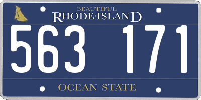 RI license plate 563171