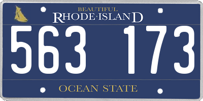 RI license plate 563173