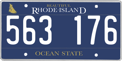 RI license plate 563176