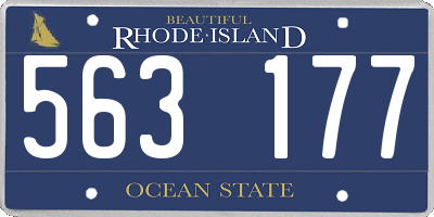 RI license plate 563177