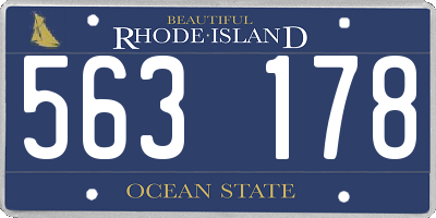 RI license plate 563178