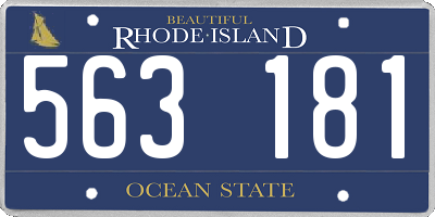 RI license plate 563181