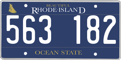 RI license plate 563182