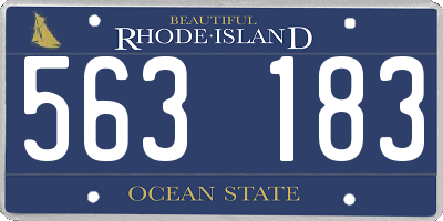 RI license plate 563183