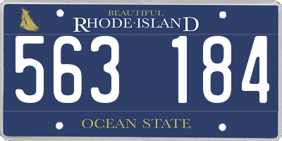 RI license plate 563184