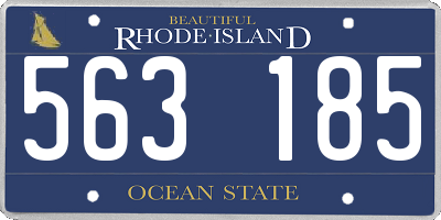 RI license plate 563185