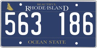 RI license plate 563186