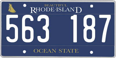 RI license plate 563187