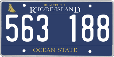 RI license plate 563188
