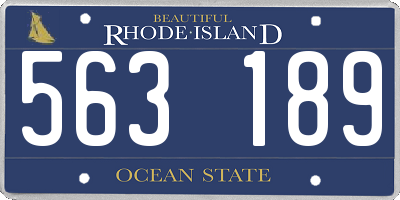 RI license plate 563189