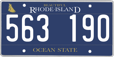 RI license plate 563190