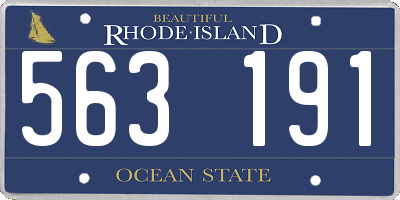 RI license plate 563191