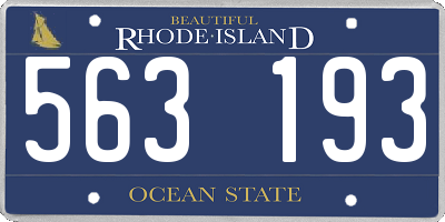 RI license plate 563193
