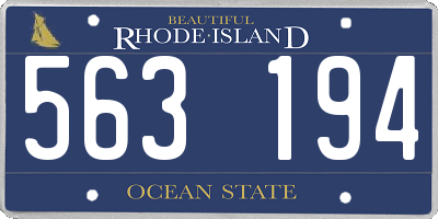 RI license plate 563194