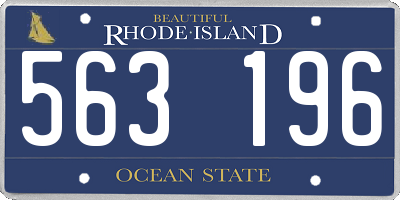 RI license plate 563196