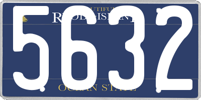 RI license plate 5632