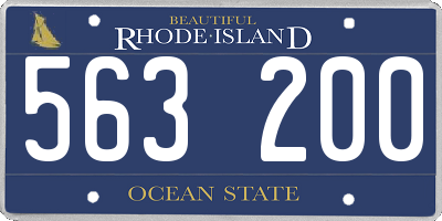 RI license plate 563200