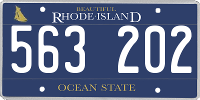 RI license plate 563202