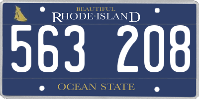 RI license plate 563208