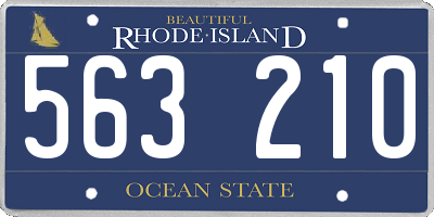 RI license plate 563210