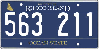 RI license plate 563211
