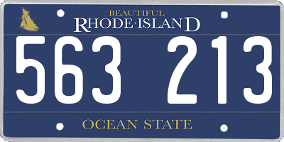 RI license plate 563213