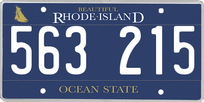 RI license plate 563215