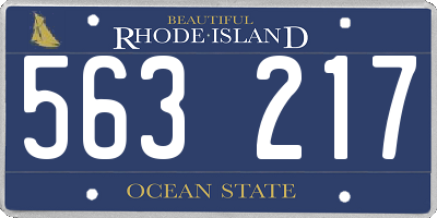 RI license plate 563217